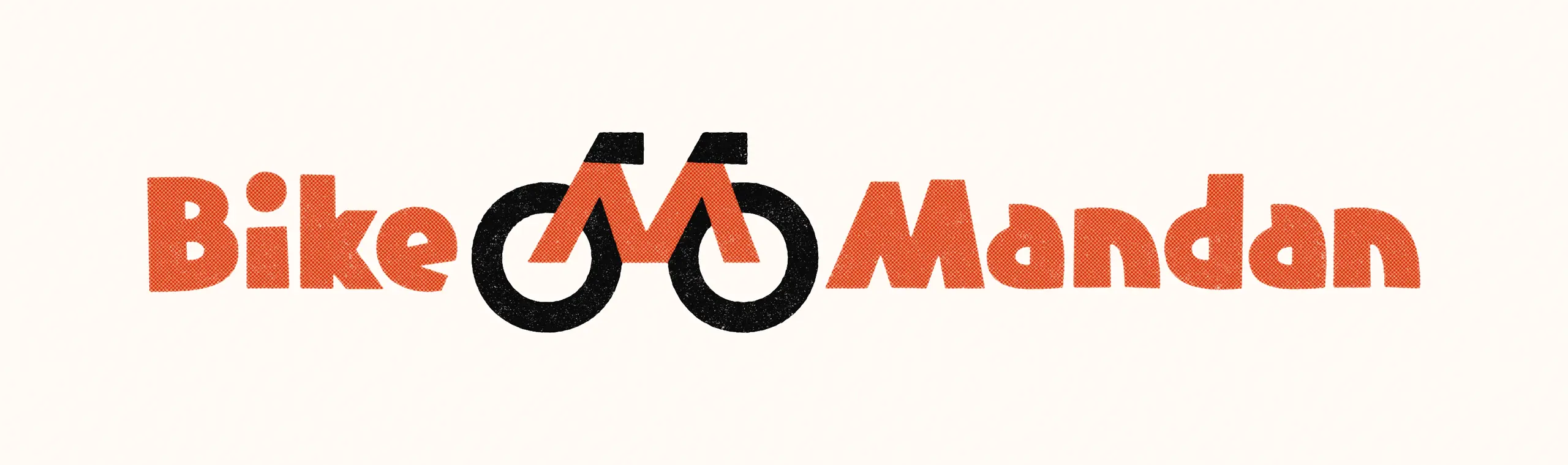 Speculative custom Bike Mandan wordmark with Bike Icon