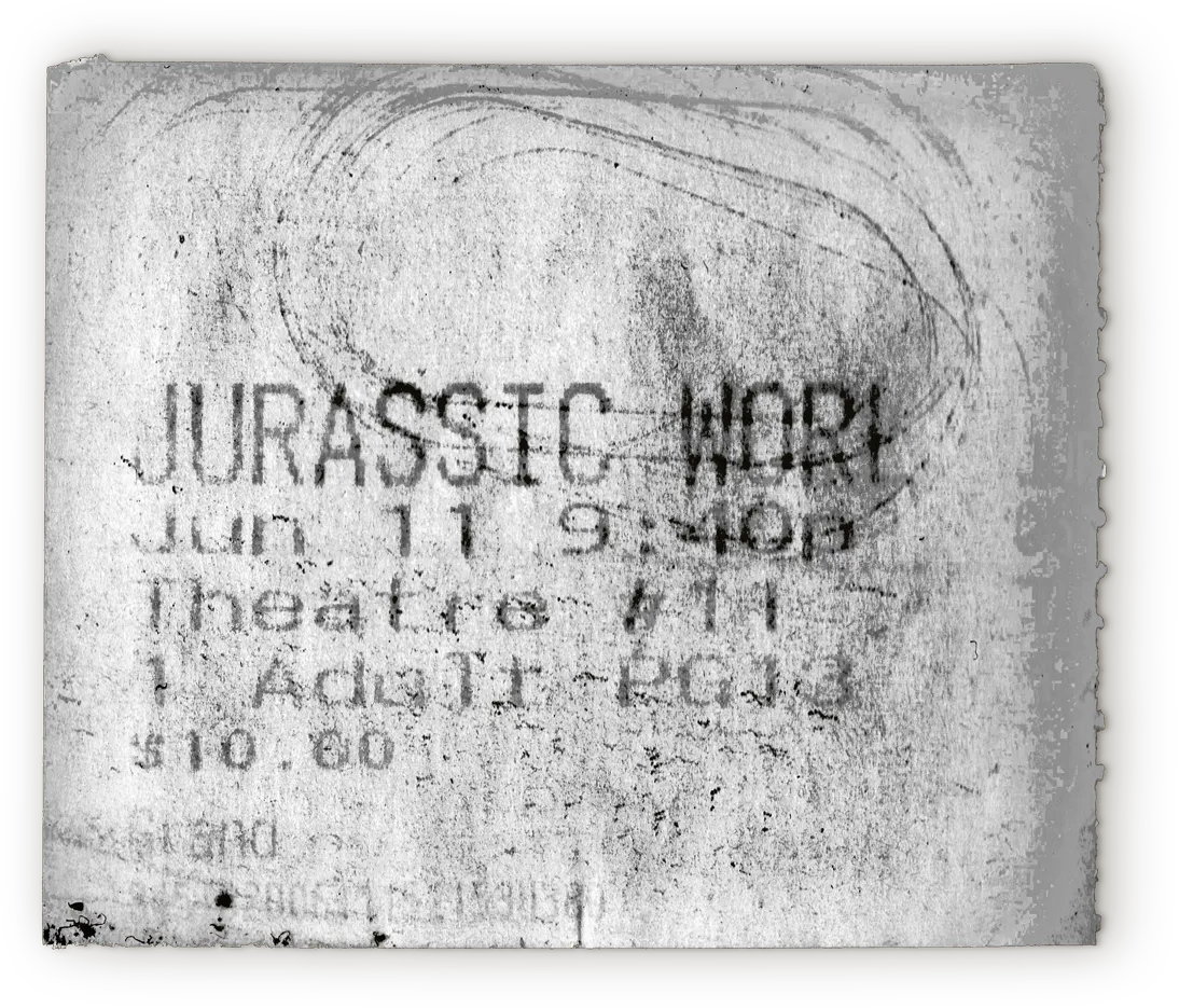 Jurassic World ticket (enhanced)
