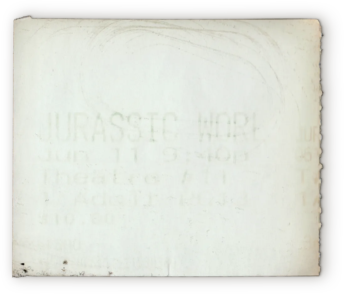 Jurassic World ticket