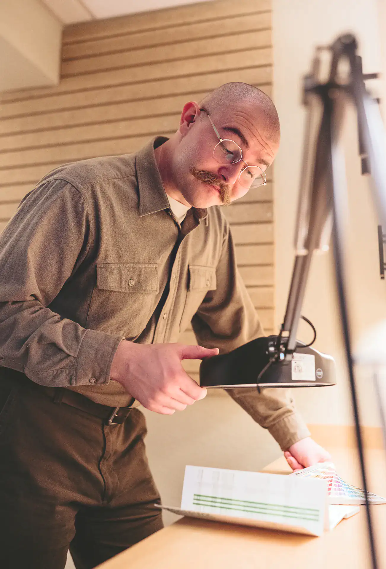 photo of jackson murphy with glowing bald head